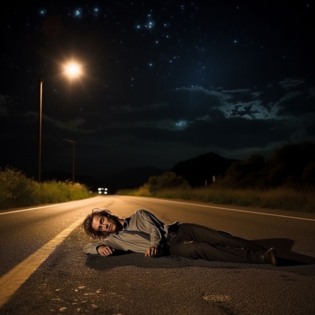 Фото Сонник лежать на дороге #3